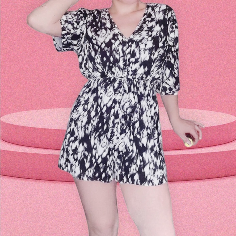 Black and white romper
